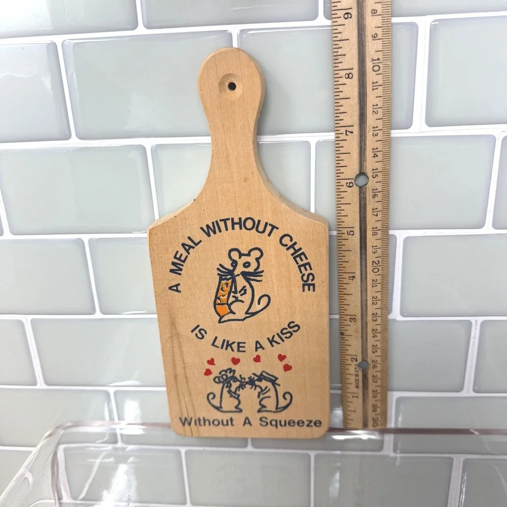 Vintage WASCO Wisconsin Wood Cheese Board 